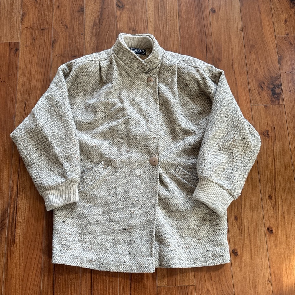 Princess Diana Oatmeal Tweed Coat